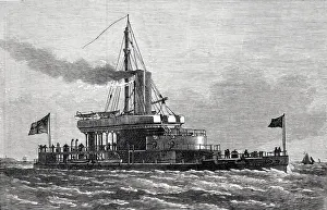 Hms Glatton At The Queens Jubilee Naval Review In 1887 From Illustrated London Hms Glatton At The Queens Jubilee Naval Review In 1887 From Illustrated London