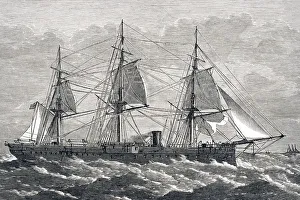 Hms Invincible At The Queens Jubilee Naval Review In 1887 From Illustrated London Hms Invincible At The Queens Jubilee Naval Review In 1887 From Illustrated London