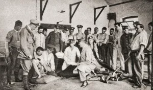 Horses receiving medical care for the first time during WWI, special veterinary hospitals were established by the A.V Horses receiving medical care for the first time during WWI, special veterinary hospitals were established by the A.V