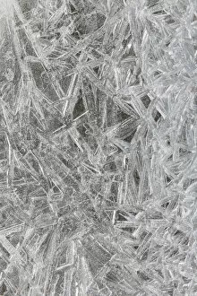 Ice crystal detail in the melting snow in Spring, Kotzebue Sound, Northwestern Alaska, Alaska, USA