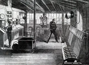 Illustration depicting a signal box at London Bridge Station Illustration depicting a signal box at London Bridge Station
