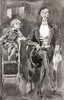 Illustration By Harry Furniss For The Charles Dickens Novel Dombey And Son, From The Testimonial Edition Illustration By Harry Furniss For The Charles Dickens Novel Dombey And Son, From The Testimonial Edition