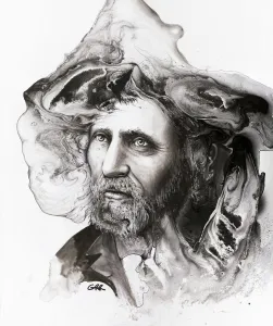 Illustration Of A Man With Abstract Shapes Emerging From His Head Illustration Of A Man With Abstract Shapes Emerging From His Head