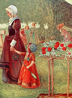 Illustration To The Poem Home From The Book Childhood By Millicent And Githa Sowerby, Published 1907 Illustration To The Poem Home From The Book Childhood By Millicent And Githa Sowerby, Published 1907