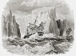 Incident From James Clark Ross's Antartic Voyage Ships Erebus And Terror In The Pack Ice 1841 From The Gallery Of Incident From James Clark Ross's Antartic Voyage Ships Erebus And Terror In The Pack Ice 1841 From The Gallery Of