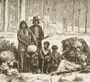 Indian Family Group West Of The Rocky Mountains. From American Pictures Drawn With Pen And Pencil By Rev Samuel Manning Indian Family Group West Of The Rocky Mountains. From American Pictures Drawn With Pen And Pencil By Rev Samuel Manning