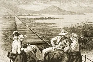 Inspection Car On The Pacific Railway Approaching The Great Salt Lake. From American Pictures Drawn With Pen And Pencil Inspection Car On The Pacific Railway Approaching The Great Salt Lake. From American Pictures Drawn With Pen And Pencil