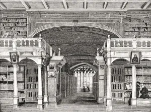 Interior Of The Bodleian Library From Old England's Worthies By Lord Brougham And Others Published London Circa Interior Of The Bodleian Library From Old England's Worthies By Lord Brougham And Others Published London Circa
