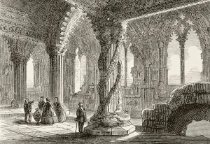 Interior Of Rosslyn Chapel At Roslin Scotland. From The National And Domestic History Of England By William Aubrey Interior Of Rosslyn Chapel At Roslin Scotland. From The National And Domestic History Of England By William Aubrey