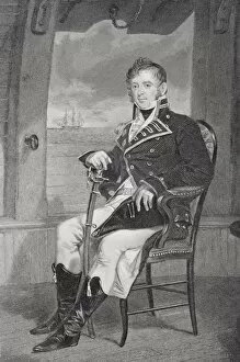 Images Dated 3rd February 2006: James Lawrence 1781-1813. American Naval Officer In War Of 1812.From Painting By Alonzo Chappel