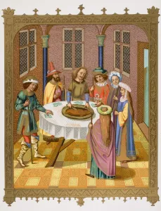 The Jews Passover. Facsimile Of A Miniature From A Missel Of The Fifteenth Century The Jews Passover. Facsimile Of A Miniature From A Missel Of The Fifteenth Century