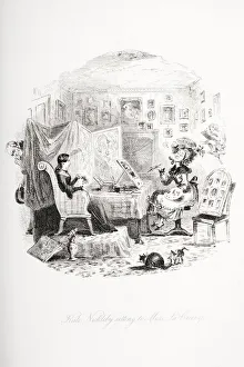 Kate Nickleby Sitting To Miss La Creevy Illustration From The Charles Dickens Novel Nicholas Nickleby By H.K Kate Nickleby Sitting To Miss La Creevy Illustration From The Charles Dickens Novel Nicholas Nickleby By H.K