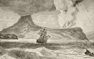 Krakatoa Island Erupting In August 1883. From The Book Chips From The Earth's Crust Published 1894 Krakatoa Island Erupting In August 1883. From The Book Chips From The Earth's Crust Published 1894