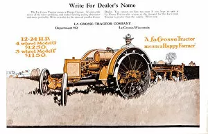 Images Dated 22nd March 2004: Lacrosse Tractor Advertisement From The Early 20th Century