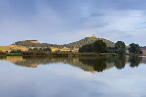 Landscape with Wachsenburg Castle Reflecting in Lake, Drei Gleichen, Ilm District, Thuringia, Germany Landscape with Wachsenburg Castle Reflecting in Lake, Drei Gleichen, Ilm District, Thuringia, Germany