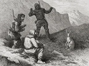 Lieutenant Payer Drawing An Arctic Hare During The Second German North Polar Expedition In 1869 Lieutenant Payer Drawing An Arctic Hare During The Second German North Polar Expedition In 1869