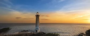 Lighthouse at Pointe du Vieux Fort at sunset, Basse-Terre, Guadeloupe, French West Indies Lighthouse at Pointe du Vieux Fort at sunset, Basse-Terre, Guadeloupe, French West Indies