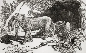 How the lioness saved Malchus. Saint Malchus of Syria, aka Malchus of Chalcis, or Malchus of Maronia, died c. 390 How the lioness saved Malchus. Saint Malchus of Syria, aka Malchus of Chalcis, or Malchus of Maronia, died c. 390