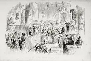 Images Dated 21st November 2005: The Little Church In The Park. Illustration By Phiz (Hablot Knight Browne) 1815-1882