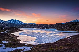 Lost Lake at Sunset, Chugach National Forest, Kenai Peninsula, Alaska, USA Lost Lake at Sunset, Chugach National Forest, Kenai Peninsula, Alaska, USA