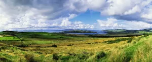 Images Dated 20th June 2007: Lough Swilly, Inch Island, Co Donegal, Ireland; Irish Landscape With Lake In The Distance