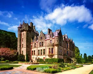 Low Angle View Of A Castle, Belfast Castle, Belfast, County Antrim, Northern Ireland