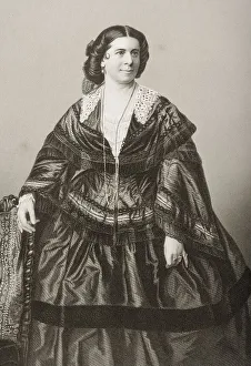 Madame Anna Bishop, 1810-1884. English Soprano.Engraved By D.J.Pound From A Photograph By Mayall Madame Anna Bishop, 1810-1884. English Soprano.Engraved By D.J.Pound From A Photograph By Mayall