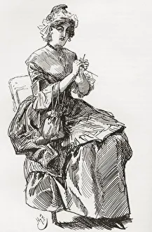 Madame Defarge. Illustration By Harry Furniss For The Charles Dickens Novel A Tale Of Two Cities From The Testimonial Madame Defarge. Illustration By Harry Furniss For The Charles Dickens Novel A Tale Of Two Cities From The Testimonial