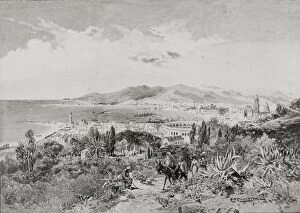 Images Dated 14th November 2004: Malaga, Spain Looking West, By Edward T.Compton (1849-1921) From The Picturesque Mediterranean