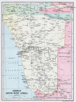 Map Of German South-West Africa At Beginning Of First World War. From The Great World War A History Volume Iii Map Of German South-West Africa At Beginning Of First World War. From The Great World War A History Volume Iii