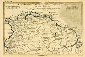 Images Dated 19th September 2004: Map Of Grenada, New Andalucia And Guyana Circa.1760. From 'Atlas De Toutes Les Parties Connues Du