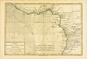 Images Dated 19th September 2004: Map Of Guinea, Circa.1760. From 'Atlas De Toutes Les Parties Connues Du Globe Terrestre 'By