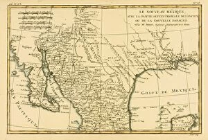 Images Dated 19th September 2004: Map Of New Mexico, Circa.1760. From 'Atlas De Toutes Les Parties Connues Du Globe Terrestre 'By