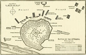 Map Showing The Battle Of Atbara During The Second Sudan War Also Called The Mahdist War, The Mahdist Revolt