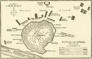 Map Showing The Battle Of Atbara During The Second Sudan War Also Called The Mahdist War, The Mahdist Revolt Map Showing The Battle Of Atbara During The Second Sudan War Also Called The Mahdist War, The Mahdist Revolt