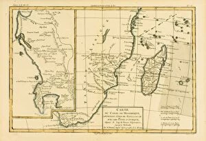 Map Of Southern Africa And Madagascar, Circa. 1760. From 'Atlas De Toutes Les Parties Connues Du Globe Terrestre