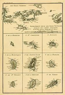 Images Dated 20th September 2004: Map Of The Supplementary West Indies Circa.1760. From 'Atlas De Toutes Les Parties Connues Du