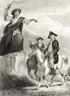Meg Merrilies Predicting The Fall Of The House Of Ellangown An Engraving Dated 1820 By H Meg Merrilies Predicting The Fall Of The House Of Ellangown An Engraving Dated 1820 By H