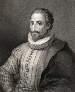 Miguel De Cervantes Saavedra 1547-1616. Spanish Writer. From The Book 'Gallery Of Portraits" Miguel De Cervantes Saavedra 1547-1616. Spanish Writer. From The Book 'Gallery Of Portraits"