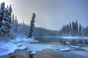 Images Dated 17th December 2008: Morley River In Winter Near Teslin, Yukon
