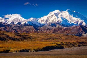 Mount Denali and Muldrow Glacier from Eielson Visitor Center, Denali National Park, Alaska, USA Mount Denali and Muldrow Glacier from Eielson Visitor Center, Denali National Park, Alaska, USA