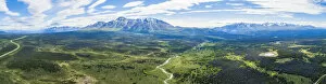 The mountains near Haines Junction during summer in the Yukon; Haines Junction, Yukon, Canada