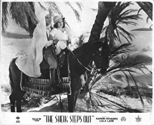 Movie photograph, an advertisement for The Sheik Steps Out, a 1937 American musical film Movie photograph, an advertisement for The Sheik Steps Out, a 1937 American musical film