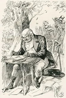 Mr. Pickwick. 'employing His Leisure Hours In Arranging The Memoranda Which He Afterwards Presented To The Mr. Pickwick. 'employing His Leisure Hours In Arranging The Memoranda Which He Afterwards Presented To The
