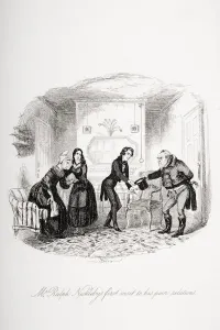Mr. Ralph Nickleby's First Visit To His Poor Relations. Illustration From The Charles Dickens Novel Nicholas Mr. Ralph Nickleby's First Visit To His Poor Relations. Illustration From The Charles Dickens Novel Nicholas