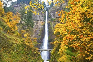 Multnomah Falls in autumn, Columbia River Gorge, Oregon, USA Multnomah Falls in autumn, Columbia River Gorge, Oregon, USA