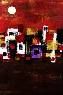 Navaho, Abstract Of Navaho Village And Sun (Acrylic Painting) Navaho, Abstract Of Navaho Village And Sun (Acrylic Painting)