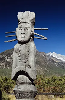 Images Dated 2nd January 2007: Naxi Ceremonial totems near Lijiang; China