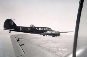 Negative early 20th century .Social History. Avro Anson RAf aircraft in flight Negative early 20th century .Social History. Avro Anson RAf aircraft in flight