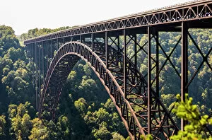 Images Dated 30th September 2014: The New River Gorge Bridge Is A Steel Arch Bridge 3, 030 Feet Long Over The New River Gorge Near
